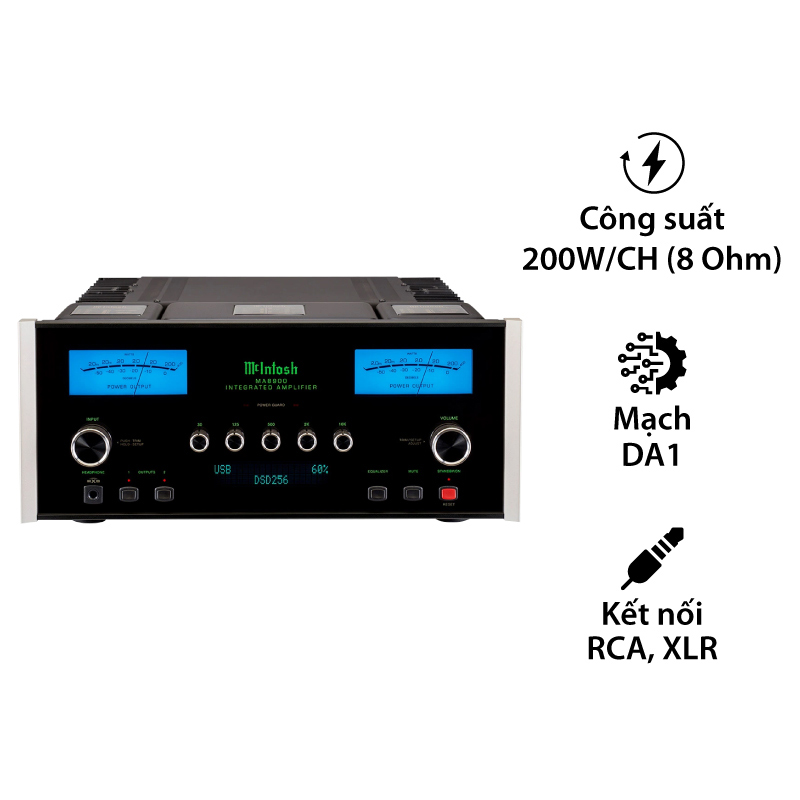 Amply McIntosh MA8900, 2 Kênh, 200W/CH