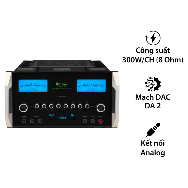 Amply McIntosh MA9500, 2 kênh, 300W/CH