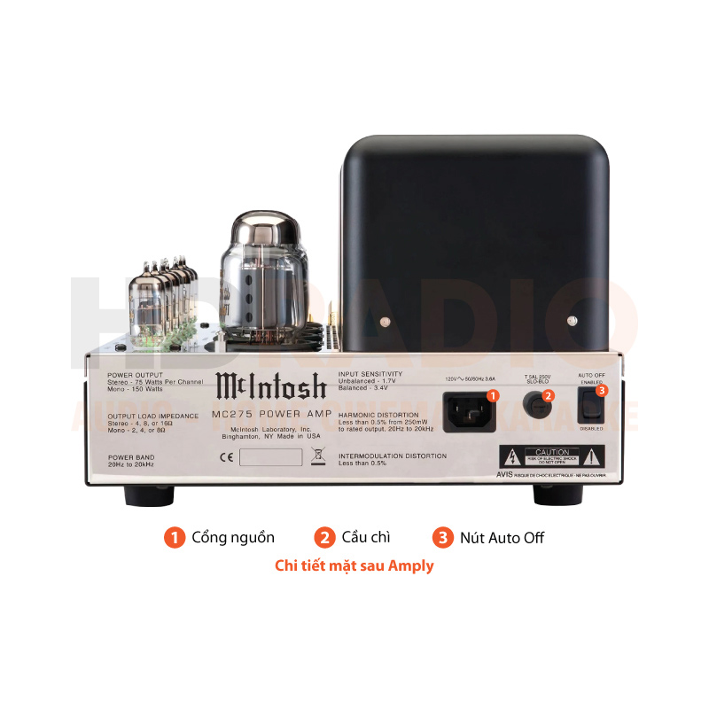 Chú thích Power Amply McIntosh MC275 VI