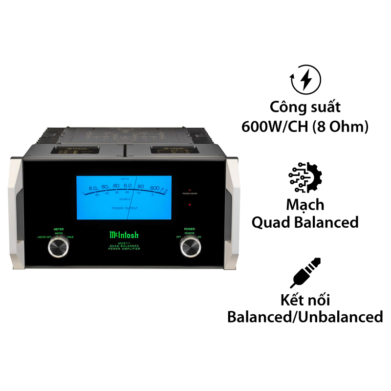 Mono Power McIntosh MC611, 1 Kênh, 600W