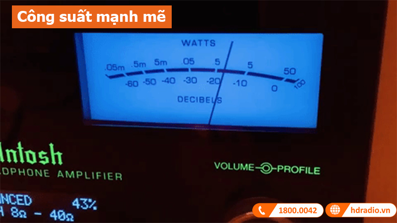 Headphone amply McIntosh MHA150 công suất mạnh mẽ