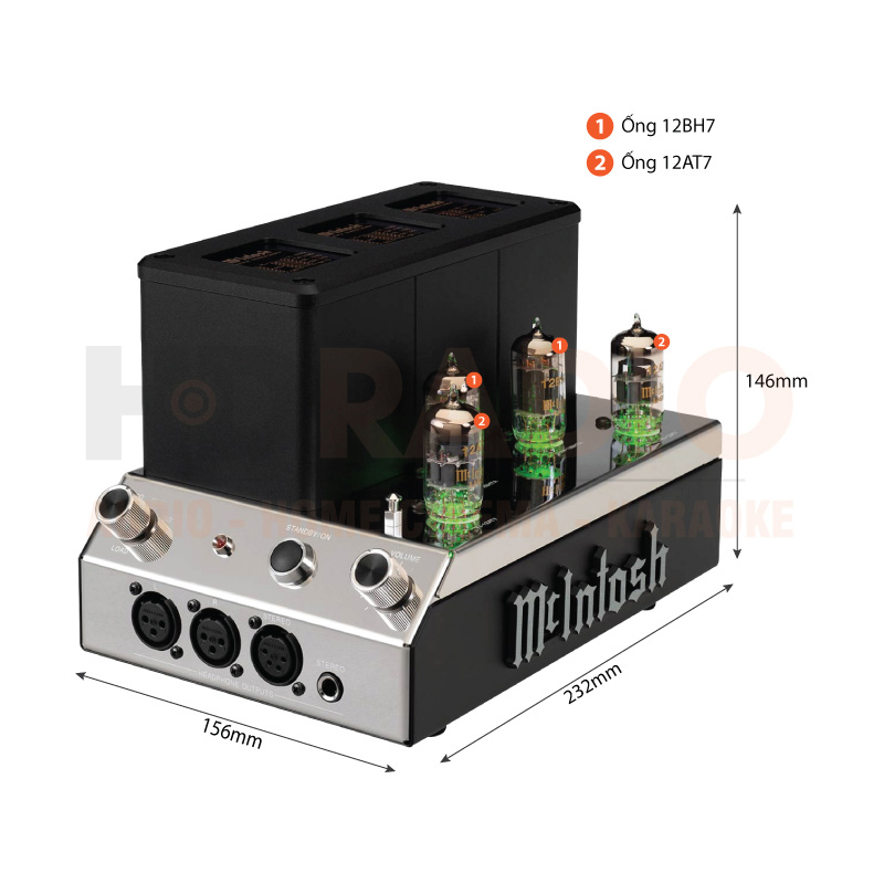Chú thích Headphone Amply McIntosh MHA200