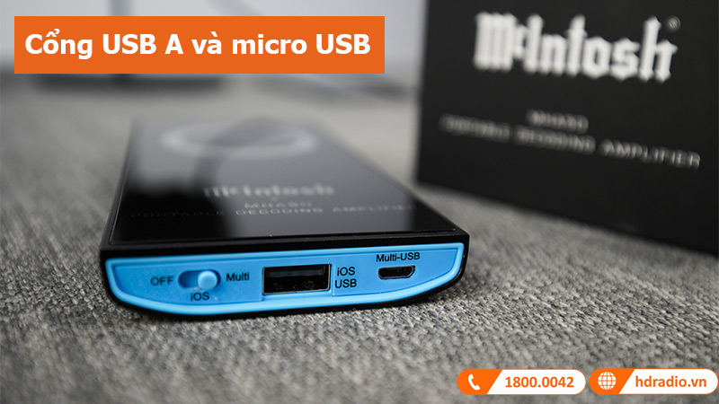Headphone amply McIntosh MHA50 cổng kết nối
