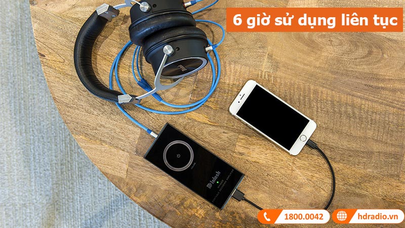 Headphone amply McIntosh MHA50 thời lượng pin lâu dài 