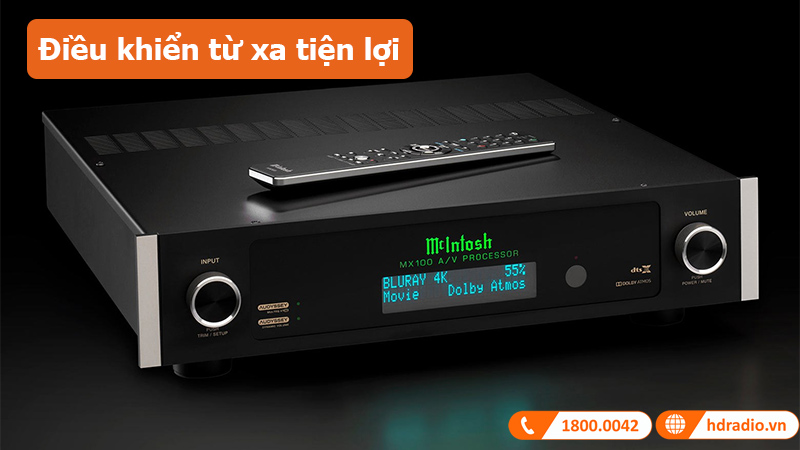 AV Processor McIntosh MX100 điều khiển từ xa tiện lợi
