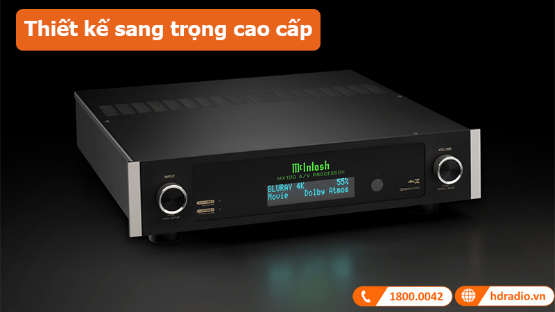AV Processor McIntosh MX100 thiết kế cao cấp 