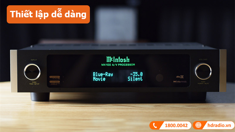 AV Processor McIntosh MX100 thiết lập dễ dàng