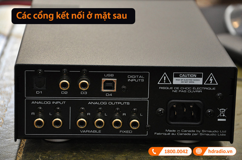 các cổng kết nối ở mặt sau