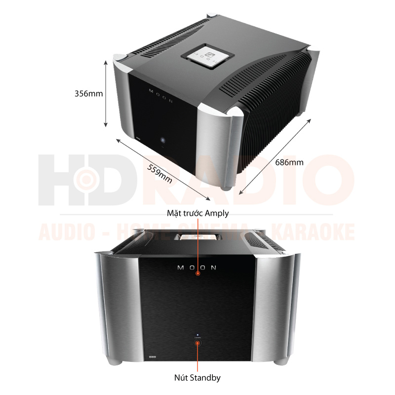 Chú thích Power Amply Moon 888