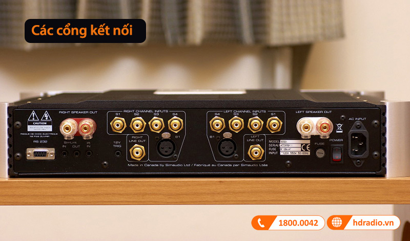 cổng kết nối ở mặt sau