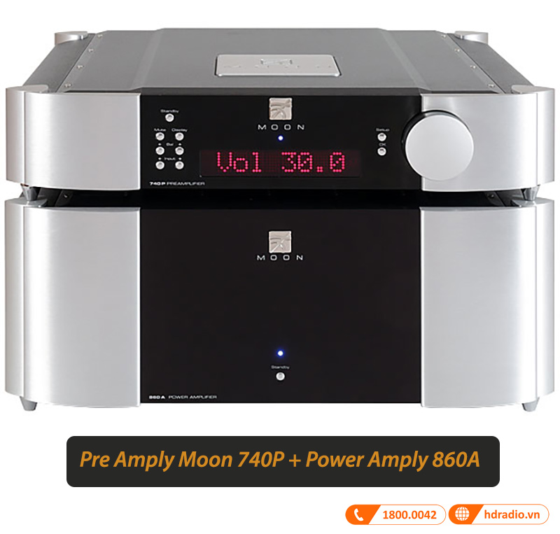 Pre Amply Moon 740P + Power Amply Moon 860A