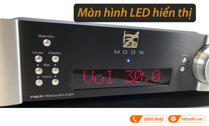 màn hình led trên Pre Amply Moon 740P