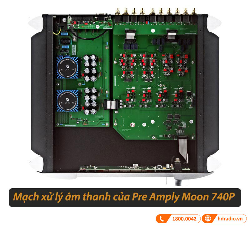 Mạch xử lý âm thanh của Pre Amply Moon 740P