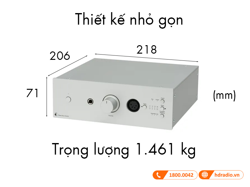 Kich thuoc Pro-Ject Head Box DS2 B
