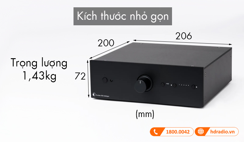 Kich thuoc Pro-Ject Pre Box DS2 Analogue