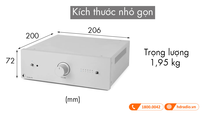 Kich thuoc Pre Amply Pro-Ject Pre Box RS