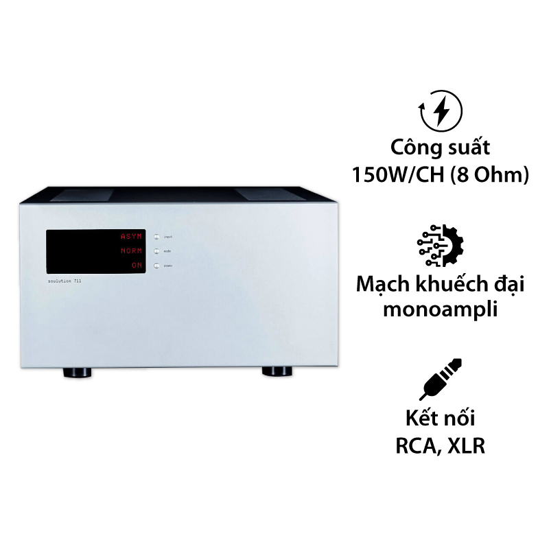 Amply Soulution 711, 2 Kênh, 150W/CH (8 Ohm)
