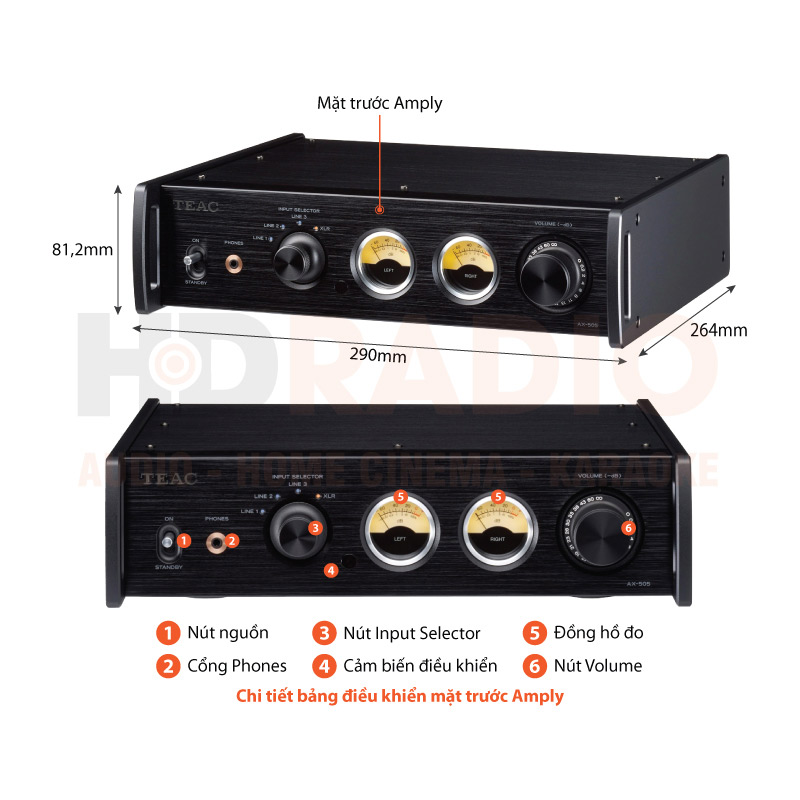 Chú thích Amply TEAC AX 505