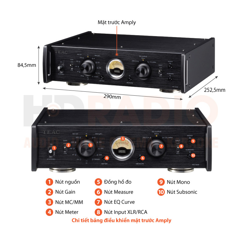 Chú thích Phono Amply TEAC PE-505