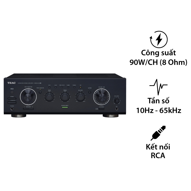 Amply TEAC A-R650MKII, 2 Kênh, 90W/CH (8 Ohm)