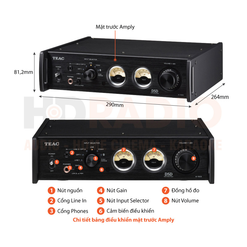 Chú thích Amply TEAC AI-503