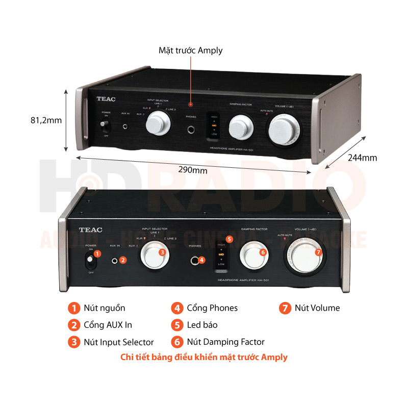 Chú thích Amply TEAC HA501E