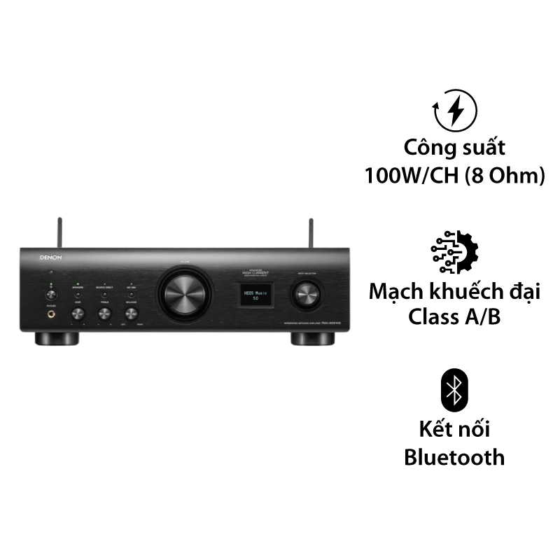 Amply Denon PMA-900HNE, 85W/CH, Bluetooth, Wifi, Airplay 2, HEOS, USB, Optical, Coaxial, HIRES