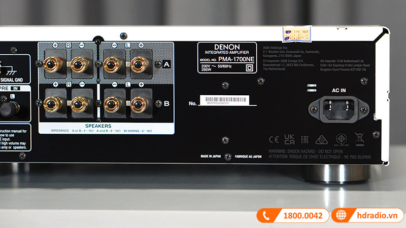 Cận cảnh cổng kết nối amply Denon PMA-1700NE