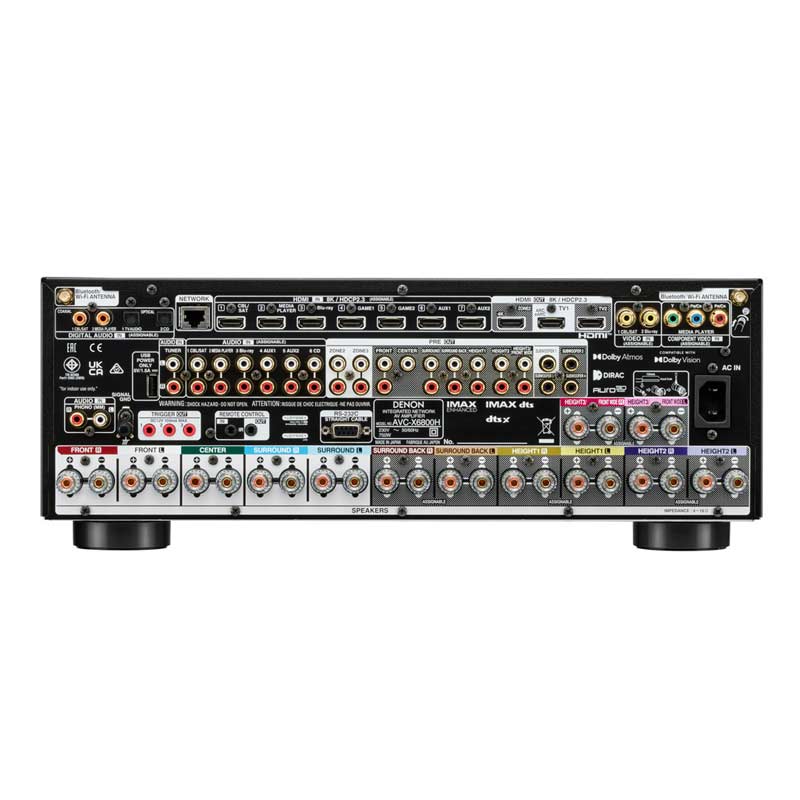 Amply Denon AVC X6800H (13.4 kênh, 8K, HEOS, AirPlay 2, HDMI, Optical)-5