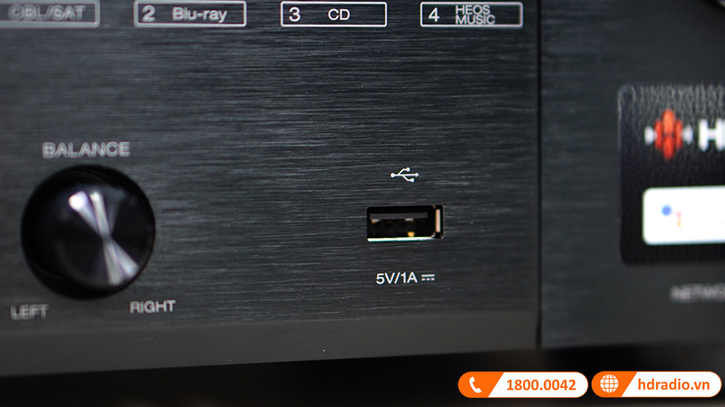 cổng usb trên Amply Denon DRA-800H