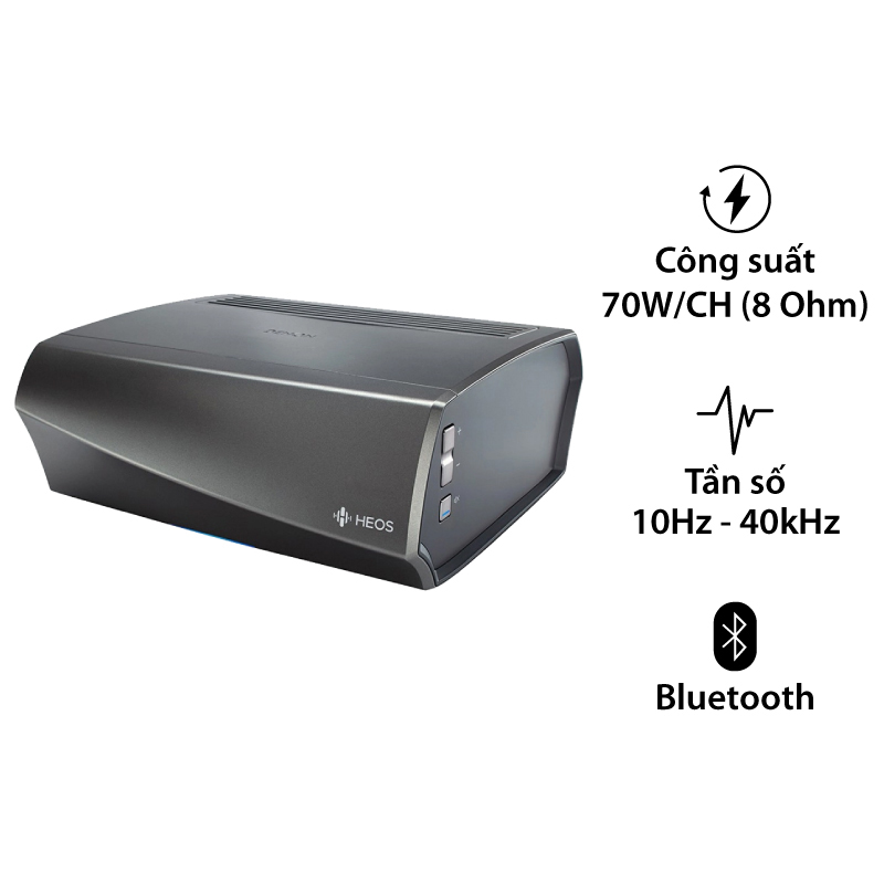 Amply Denon Heos Amp HS2, 2 Kênh, 70W/CH (8 Ohm), Optical