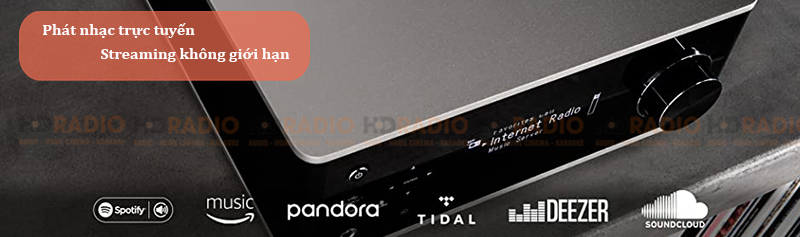 Stream nhạc trực tuyến, không dây
