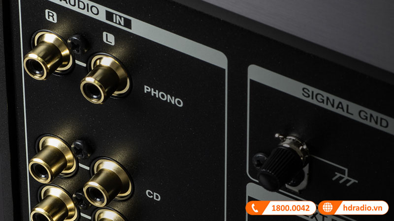 đầu vào phono hỗ trợ cả hộp mực MM và MC