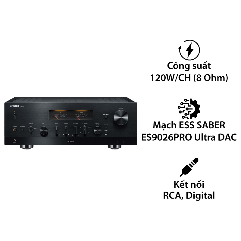 Amply Yamaha R-N2000A (2 Kênh, 190W/CH ở 4 Ohm)