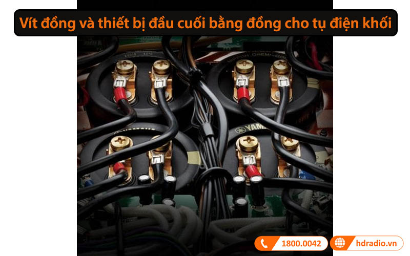 Vít đồng và thiết bị đầu cuối bằng đồng cho tụ điện khối