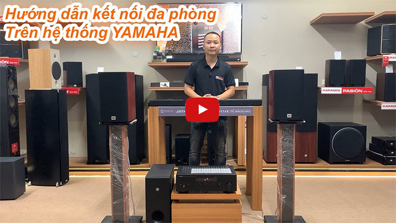 Amply Yamaha R-N303 có kết nối đa phòng