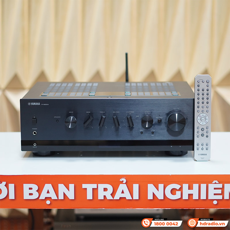 Amply Yamaha R-N800A, 2 Kênh, 120W/CH (6Ohm), Phono, Optical, Bluetooth, Wifi, Airplay-1