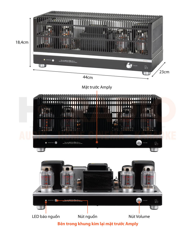 Chú thích Power Amply Luxman MQ-88uC