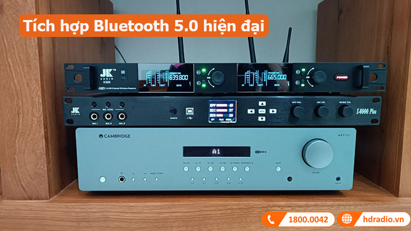Amply Cambridge Audio AXR100 tích hợp bluetooth 5.0