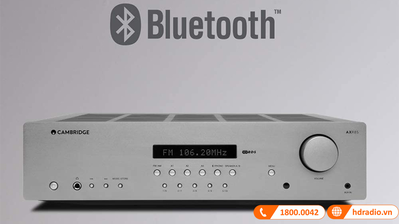 Amply Cambridge Audio AXR85 Tích hợp Bluetooth 5.0 tiện lợi