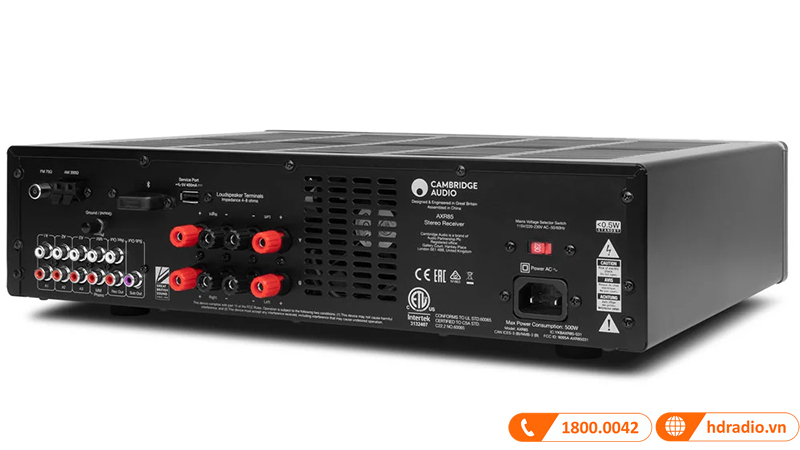 Amply Cambridge Audio AXR85 mặt sau 