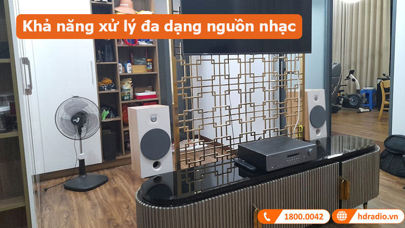 Amply Cambridge Audio AXR85 khả năng xử lý đa dạng nguồn nhạc