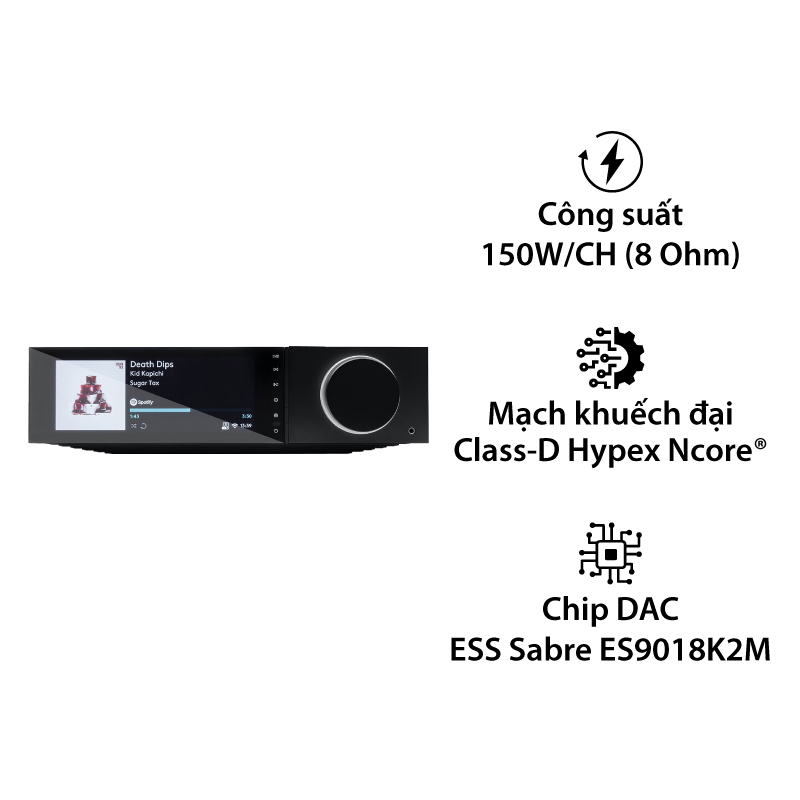 Amply Cambridge Evo 150, 2 Kênh, 150W/CH (8 Ohm), Có Bluetooth