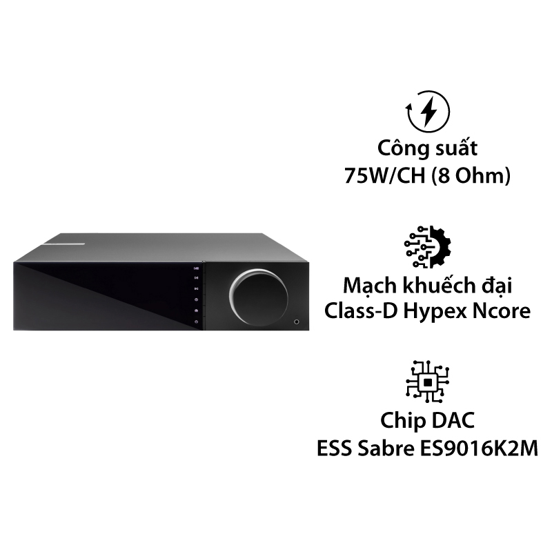 Amply Cambridge Evo 75, 2 Kênh, 75W/CH (8 Ohm), Bluetooth, Tích Hợp Đầu Phát Nhạc Số