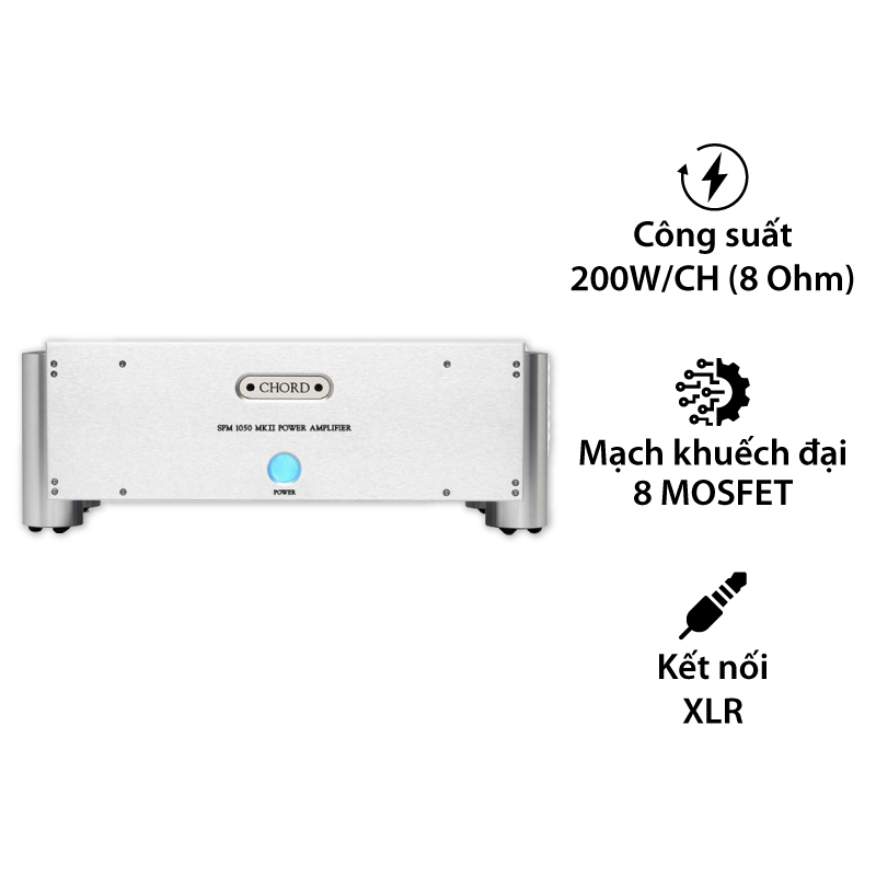 Power Amply Chord SPM 1050 MKII, 2 Kênh, 200W/CH (8 Ohm)