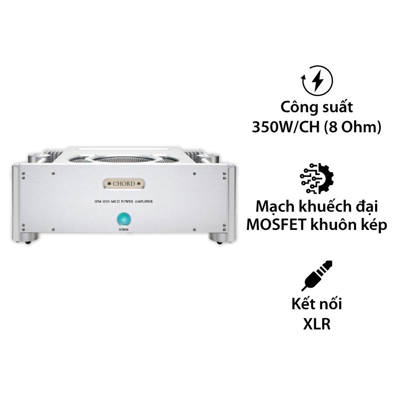 Power Amply Chord SPM 1200 MKII, 2 Kênh, 350W/CH (8 Ohm)