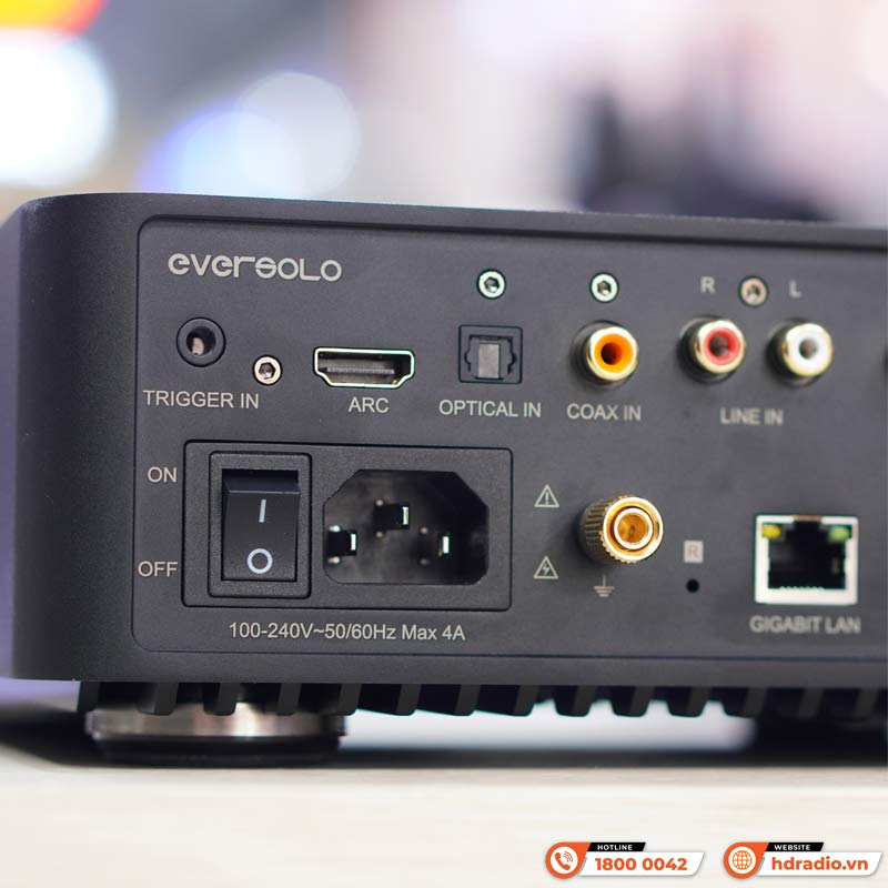 Amply Eversolo Play CD Edition, 2 kênh, 60W ở 8ohm và 110W ở 4ohm, Music Streamer, DAC, Bluetooth 5.3, HDMI ARC, Optical, Coaxial-9