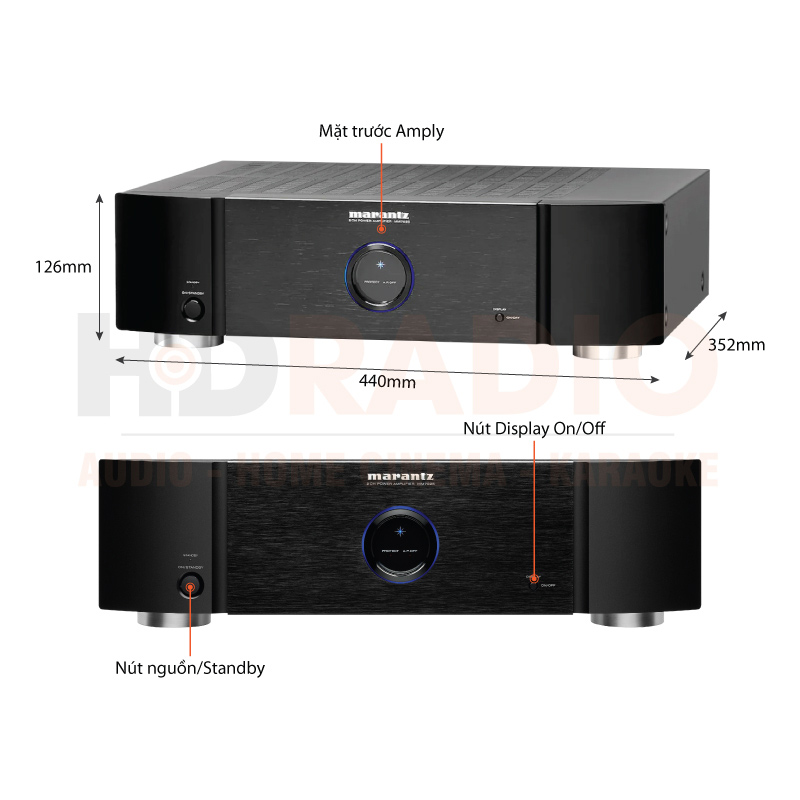 Chú thích Power Amply Marantz MM7025