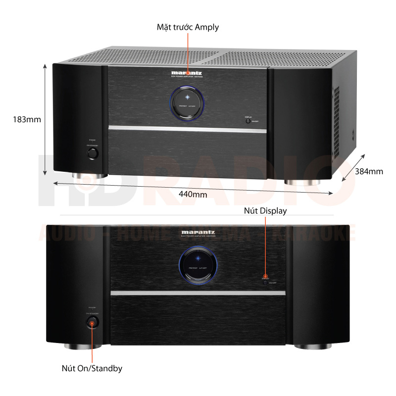 Chú thích Power Amply Marantz MM7055