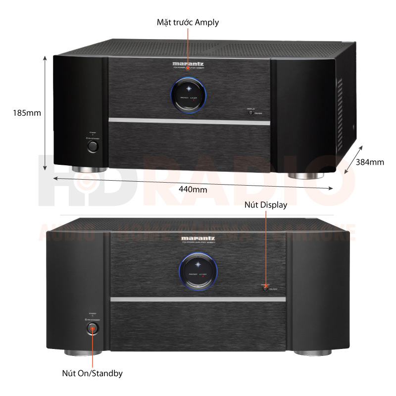 Chú thích Power Amply Marantz MM8077